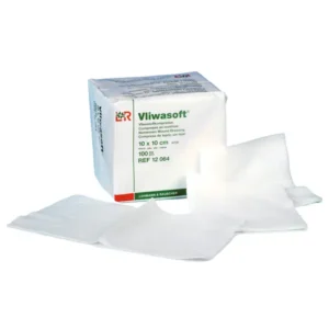 Vliwasoft steril 10x10cm, 4-lagig, VE=75x2 Kompressen, paarweise eingesiegelt