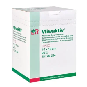 Vliwaktiv Aktivkohle-Saugkompresse 10x10cm, VE= 20 Stk