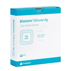 Biatain Silicone Ag 7,5x7,5cm, VE=5 Stück  -Alternative zu Biatain AG Border-