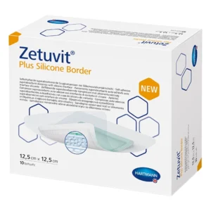 Zetuvit Plus Silicone Border steril 12,5 x 12,5 cm, VE= 10 Stk