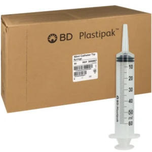 BD Plastipak Wund- und Blasenspritze 50/60ml mit Katheteransatz, VE=60 Stk.