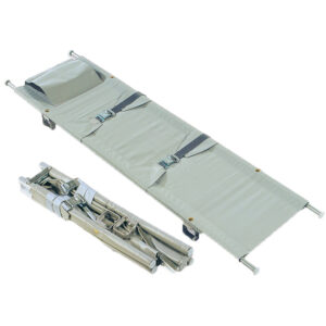 Basic Medical Supply BMS-135444 Patiententrage 
Faltbare Krankentrage mit Sicherheitsgurten
PVC-Liegefläche und Aluminium-Gestell
Ummantelte Tragegriffe, mit kleinen Standfüßen
Zusammenfaltbar, platzsparende Lagerung und leichter Transport
Abmessungen zusammengefaltet: 104 x 17 x 9 cm, Abmessungen:208 x 55 x 13cm