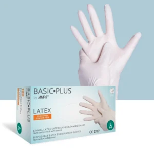 Basic Plus Latex Handschuhe white, gepudert, klein