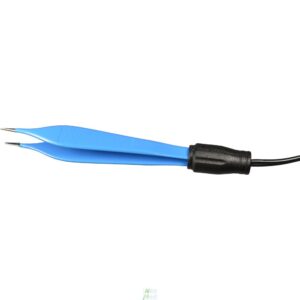 Bipolare Einweg-Pinzette Adson, 130mm lang, Spitze 1,0mm, Kabel 3m, Stecker 2-pol. VE=12 Stück