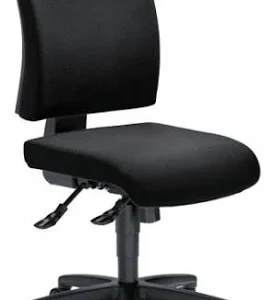 Bürodrehstuhl Comfort R mit Synchronmechanik ohne Armlehnen, Fußkreuz schwarz, Farbe: anthrazit