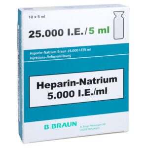 *Serviceartikel* Heparin-Natrium Braun 25000IE, VE=10x5ml Ampullen
--- Verkauf und Abrechnung über unseren Servicepartner ---