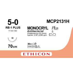 Nahtm. Monocryl plus viol, USP 5-0, RB1 plus, 70cm, MCP2131H