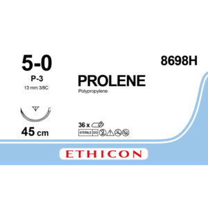 Nahtm. Prolene blau, monofil, P3-Nadel, USP 5/0, 45cm. 8698H