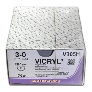 Nahtm. Vicryl plus violett, gefl., RB1-plus USP 3-0, 70cm (VCP305H)
(VE 36 Stk.)