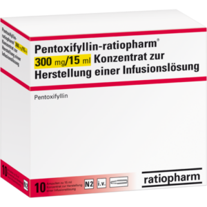 *Serviceartikel*
Pentoxifyllin ratio 300mg, VE=10 x 15ml Ampullen
--- Verkauf und Abrechnung über unseren Servicepartner ---