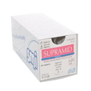 Supramid schwarz EP 1,5 (4/0), 0,75mtr., Nadel HS-20, 
TO153462