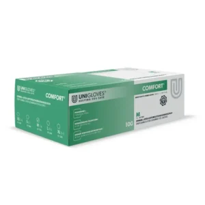 Unigloves Comfort  Latex-Handschuhe, unsteril, puderfrei, Gr. L (8-9)