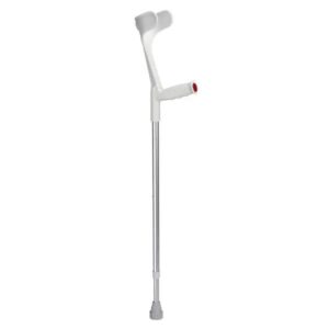 Unterarm-Gehstütze Standard, silber-alufarbig, Höhe verstellbar bis Griff 76-96cm, belastbar bis 130 kg ---einzeln, kein Paar---HMV-Nr. 10.50.02.0026, silber-alufarbig