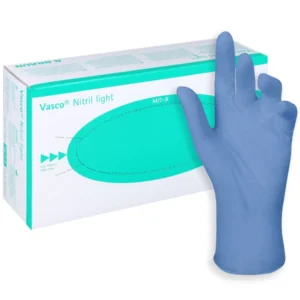 Vasco Nitril light Handschuhe, mikroraue Oberfläche, unsteril, blau, puderfrei, Gr. M