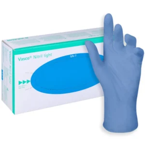 Vasco Nitril light Handschuhe, mikroraue Oberfläche, unsteril, blau, puderfrei, Gr. S