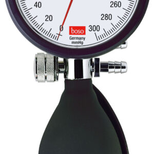Boso - clinicus II, Zweischlauchmodell, Skala 60mm, mit Klettenmanschette ohne Etui, ABWASCHBAR, Farbe: schwarz