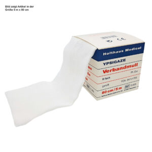 Ypsigaze Verbandmull gerollt, 8-fach 8 cm x 10 m