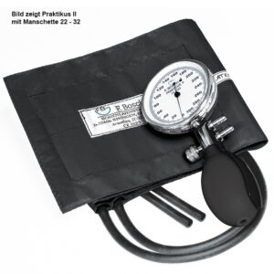 Blutdruckmessgerät-Prakticus II, 68mm Durchmesser, 2-Schlauch, Farbe schwarz